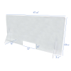 Clear Acrylic Divider with Passthrough (47.5" x 23.5")
