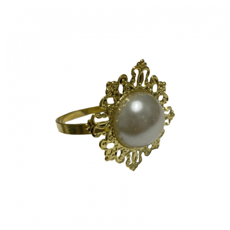 Pearl and Gold Napkin Ring