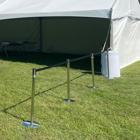 Chrome Stanchions with Retractable Heads