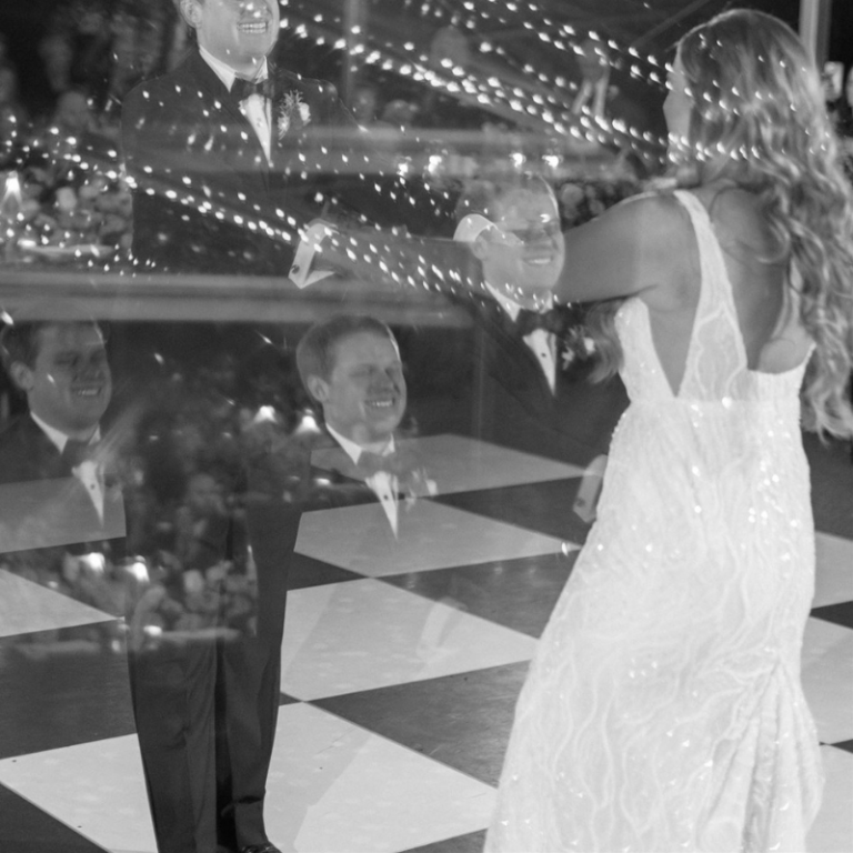 Matte Black and White Dance Floor, 3' x 3' Rentals Premiere Events