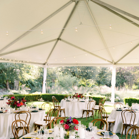 Structure Tents with Festoon Lighting