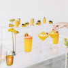 Lucite Buffet Stacking Box and Amber Cocktails