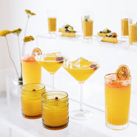 Pure, Amber Olivia, Gold Timeless Glassware Rentals