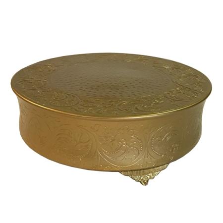 18in Round Gold Cake Stand