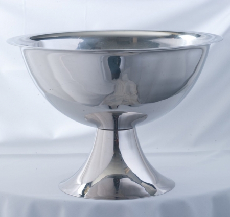 Stainless Pedestal Punch Bowl, 4 Gallon