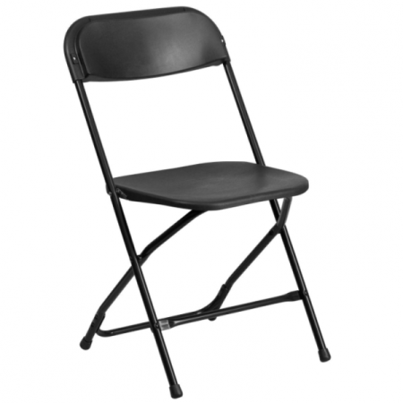 Black Plastic Folding Chair