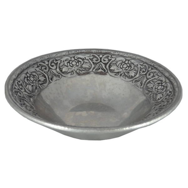 Cast Aluminum Floral Design Serving Bowl, 16" Food Service Rentals