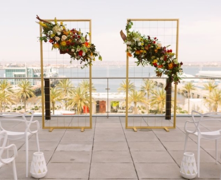 Gold Metal Lattice Screens - Image 8