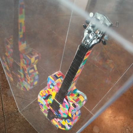 Custom Guitar Lucite Cocktail Table Rentals