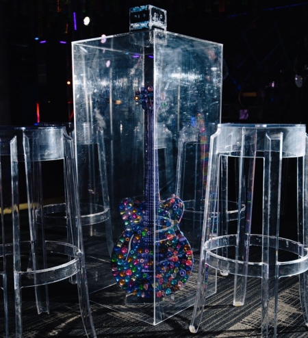 Lucite Guitar Cocktail Table