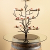 Brown Cupcake Tree on Wine Barrel Cocktail Table