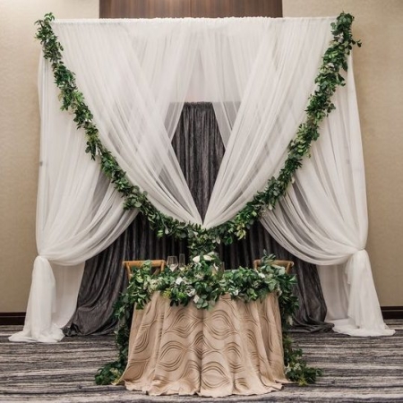 Eclipse Jacquard Taupe and Silver Crinkle Draping