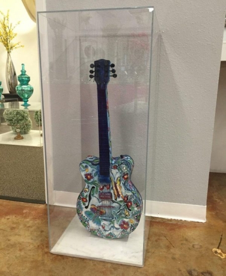 Handpainted Guitar cocktail table