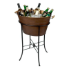 Oval Copper Beverage Cooler with Stand