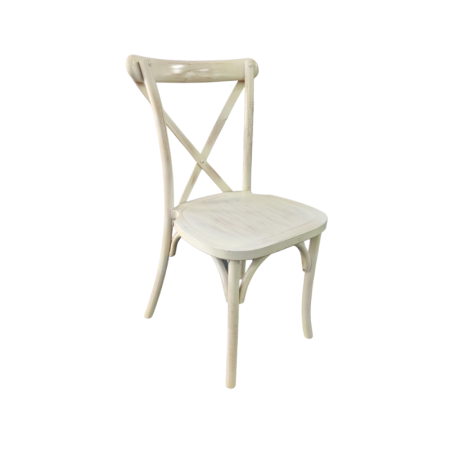 White Wash X-Back Chair