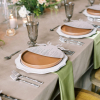 BENNETT WHITE WASH, ROYAL PACIFIC FLATWARE, VELVET CASHMERE, MAJESTIC MOSS NAPKIN, KALEB TERRA COTTA, MELODIA SMOKE - COURTNEY LEIGH PHOTOGRAPHY