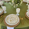 DELILAH SALAD PLATE, BIJOU MILK GOBLET, MAJESTIC MOSS, - PEACH CREEK RANCH