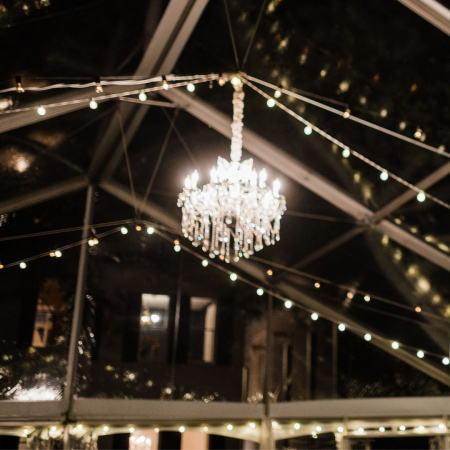 FESTOON LIGHTING WITH CANDLIER - CARHART PHOTOGRAPHY