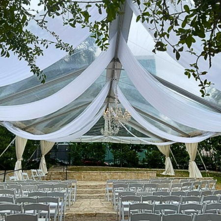 Allan House Clear Top Tent Draping