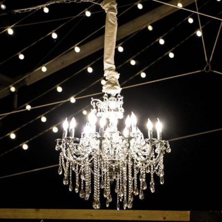 Crystal Tent Chandelier - Live Fire, Camp Mabry