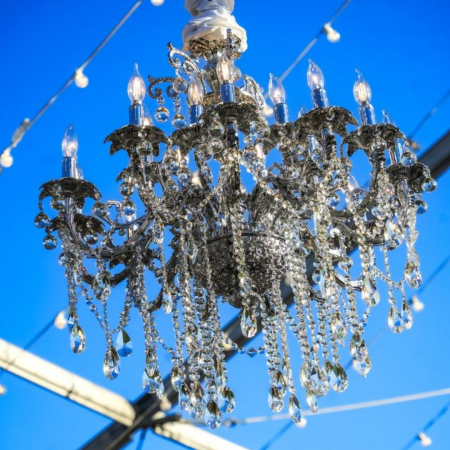 Crystal Tent Chandelier - Live Fire, Camp Mabry