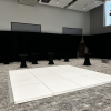 White Acrylic Dance Floor , Matte Black Draping - Sam Houston State University - College of Ostepathic Medicine