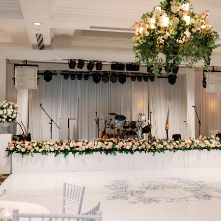 16' White Poly Knit Drapes - Julie Wilhite Photography
