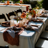 Beige Eve Glassware, Kaleb Terracotta, Natural Waffle- Stephanie Rodriguez Photo -Austin Wildflower Center
