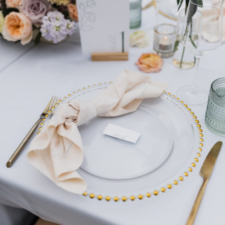 Ivory Hemstitch Napkins - Carhart Photography - Woodbine Mansion