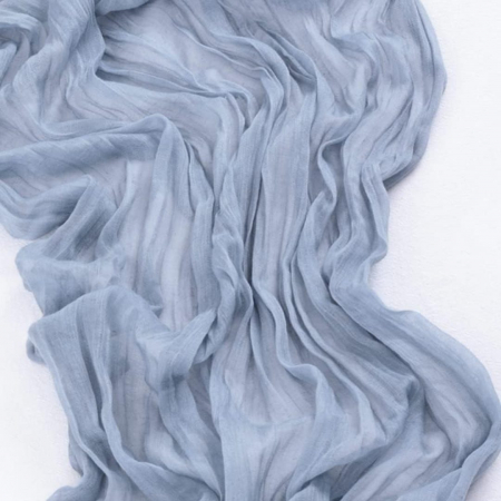 Dusty Blue Cheesecloth Runner