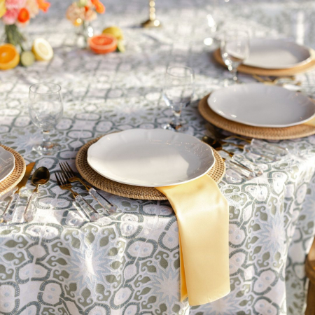 Eleanor Dinner Plate, Prism Gold Flatware - Kendall Elliott Photography - Camp Hosea