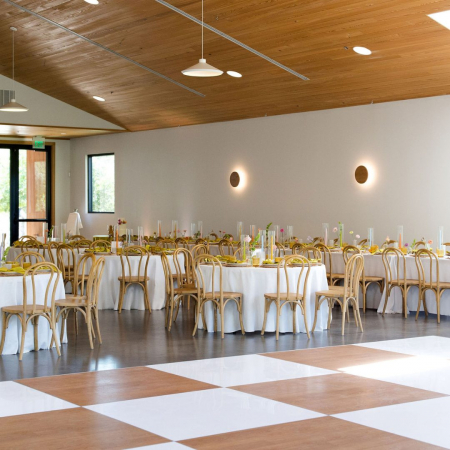 Wood & White Check Dance Floor - Elle Reaux Photography - The Grand Lady