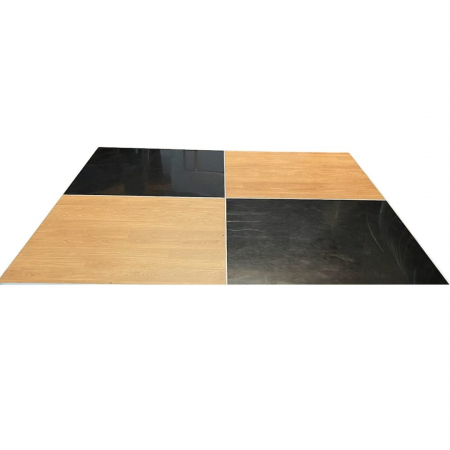 Black and Wood Check Dance Floor