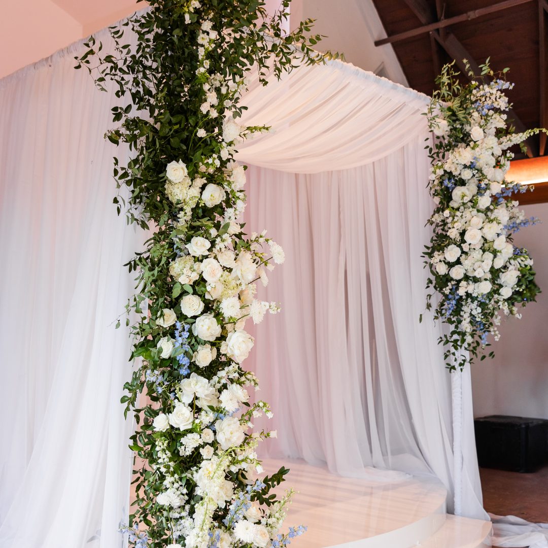 Chuppah Draping, White Voile - Two Fish Weddings - Commodore Perry