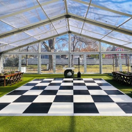 Matte Black & White Dance Floor