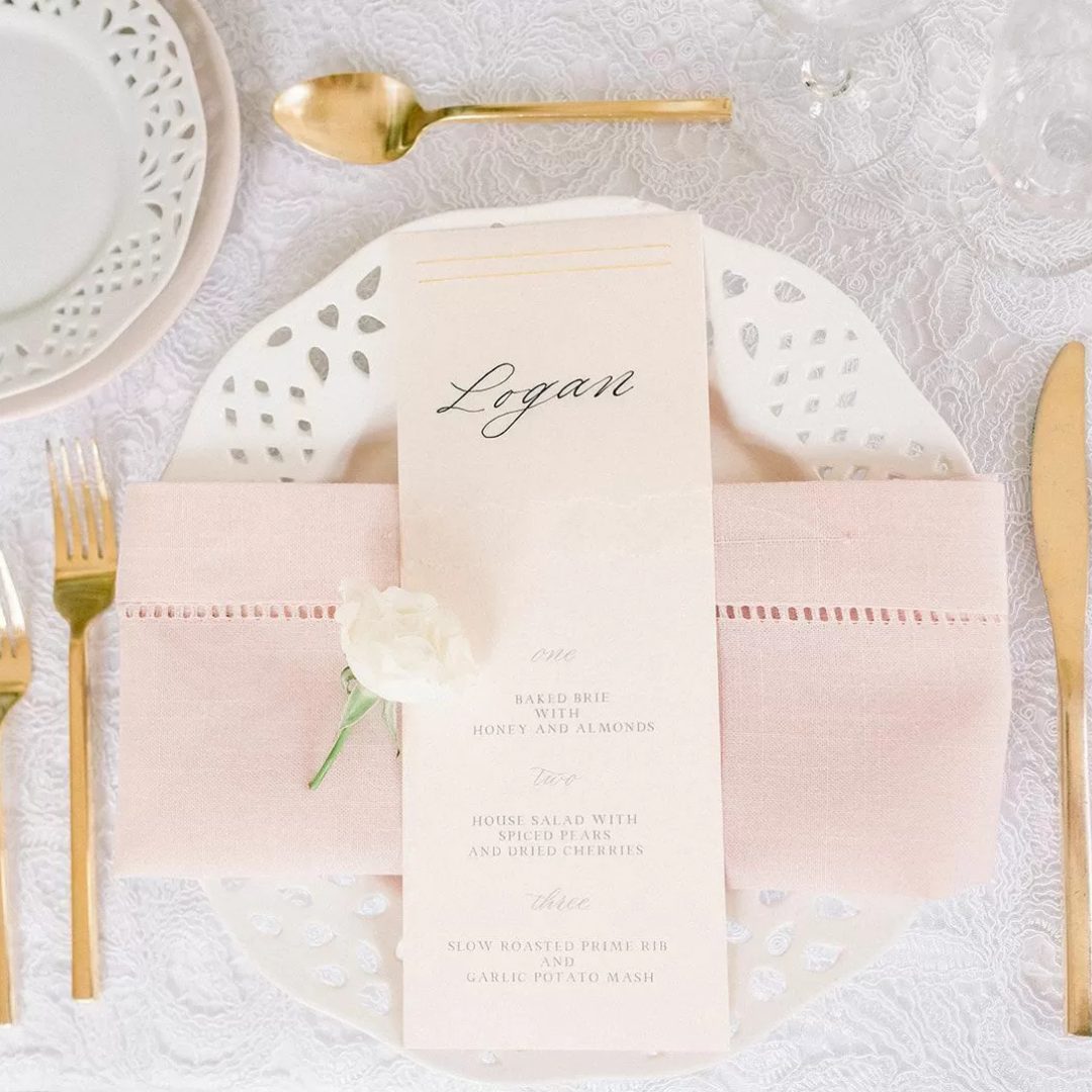 White Lace Overlay + Pink Hemstitch - House of Hough