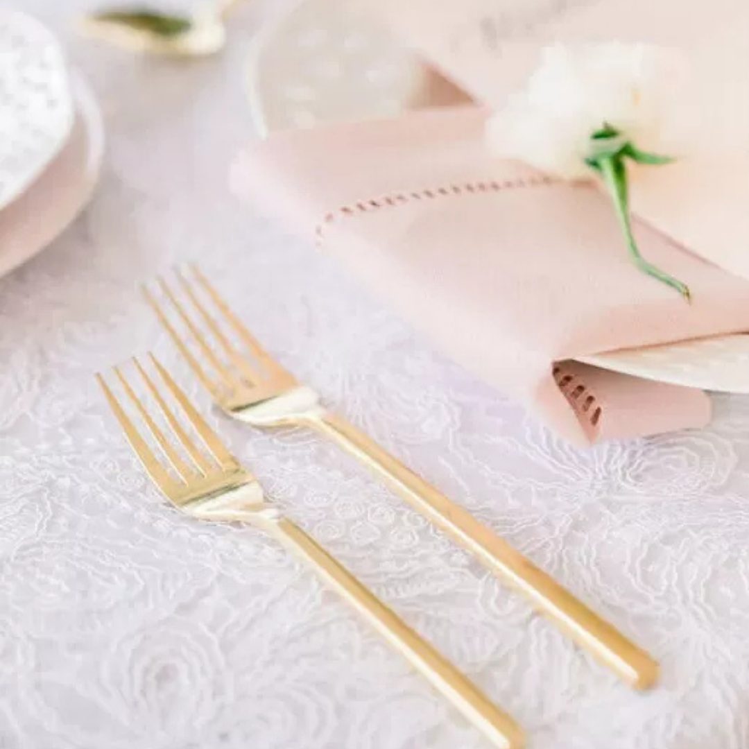 White Lace Overlay + Pink Hemstitch - House of Hough