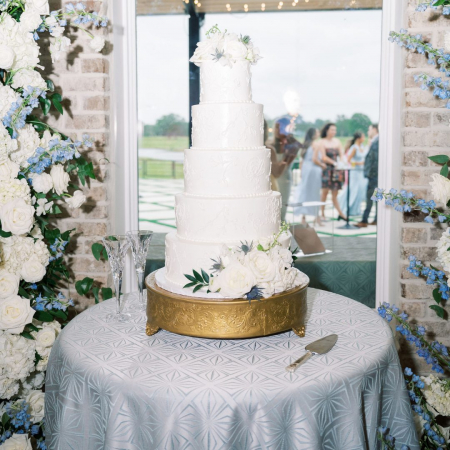 18" Round Gold Cake Stand - Image 5