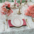 Rose Party Toile | Linen Rentals | Premiere Events