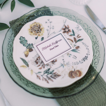 Emelia Salad Plate & Marie Fern Dinner Palte - Lacey and Leep Photography - Woodbine Mansion