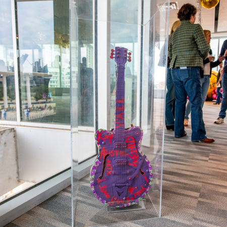 Lucite Guitar Cocktail Table, 42" x 17" - Image 13