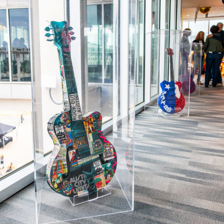 Lucite Guitar Cocktail Table, 42" x 17" - Image 14