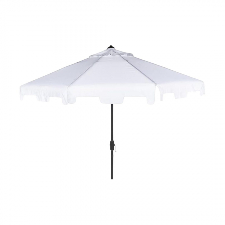 White Umbrella with Square Scallop