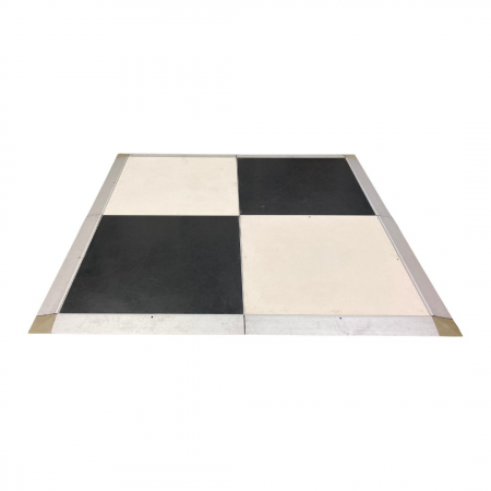 Matte Black and White Dance Floor, 3' x 3'