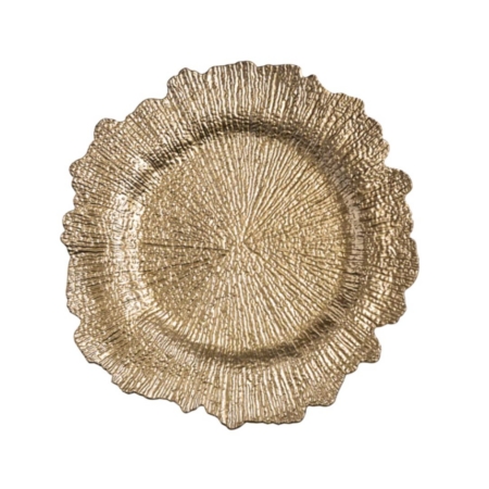 Champagne Leaf Acrylic Charger